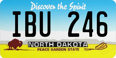 ND license plate IBU246