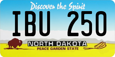 ND license plate IBU250