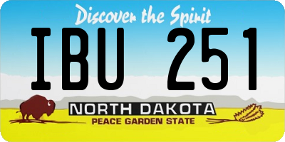 ND license plate IBU251