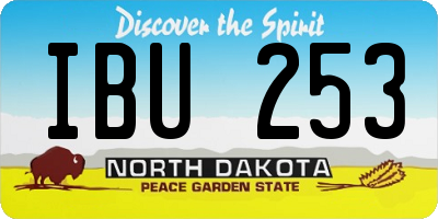 ND license plate IBU253