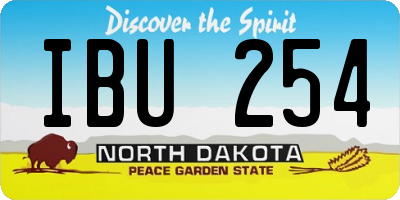 ND license plate IBU254