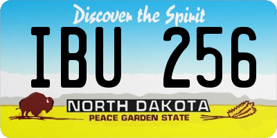 ND license plate IBU256