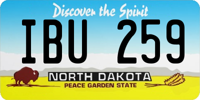 ND license plate IBU259