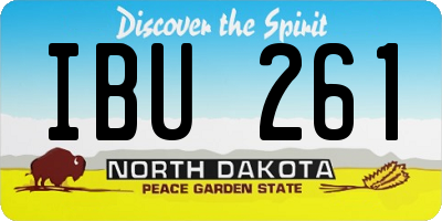 ND license plate IBU261