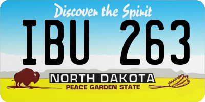 ND license plate IBU263