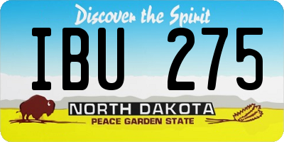 ND license plate IBU275