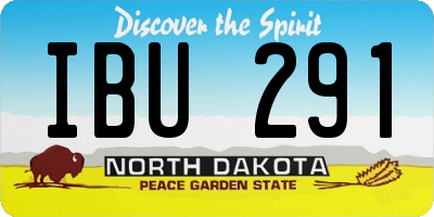 ND license plate IBU291