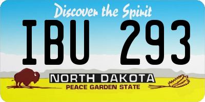 ND license plate IBU293