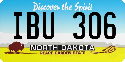 ND license plate IBU306