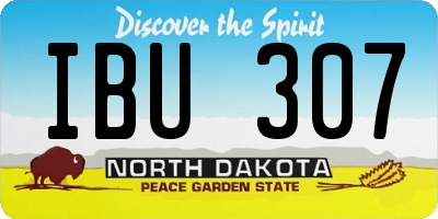 ND license plate IBU307