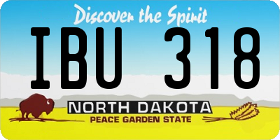 ND license plate IBU318