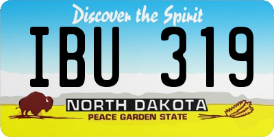 ND license plate IBU319