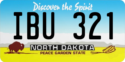 ND license plate IBU321