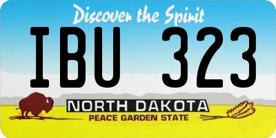 ND license plate IBU323
