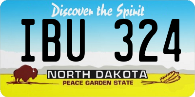 ND license plate IBU324