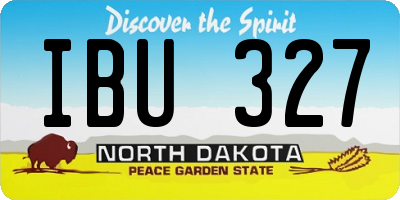 ND license plate IBU327