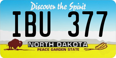 ND license plate IBU377