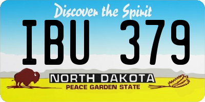 ND license plate IBU379