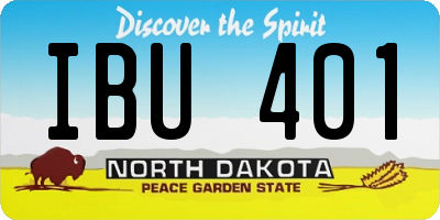ND license plate IBU401
