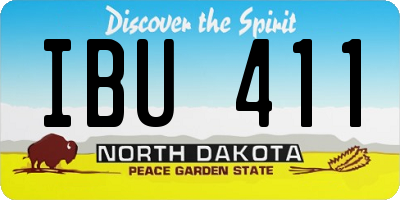 ND license plate IBU411