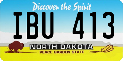 ND license plate IBU413