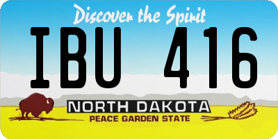 ND license plate IBU416