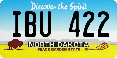 ND license plate IBU422