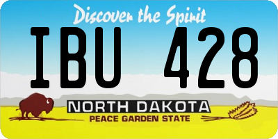 ND license plate IBU428