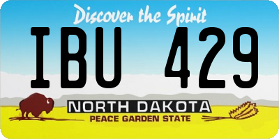 ND license plate IBU429