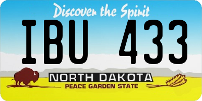 ND license plate IBU433