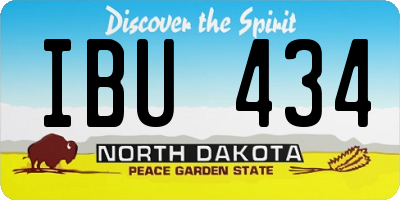 ND license plate IBU434