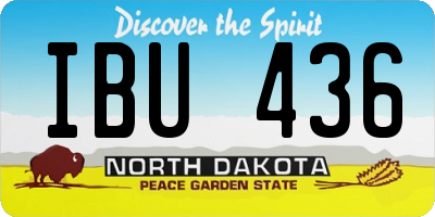 ND license plate IBU436