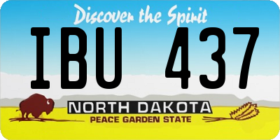 ND license plate IBU437