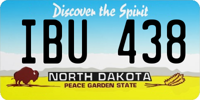 ND license plate IBU438