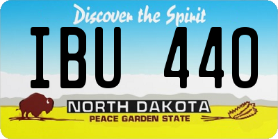 ND license plate IBU440