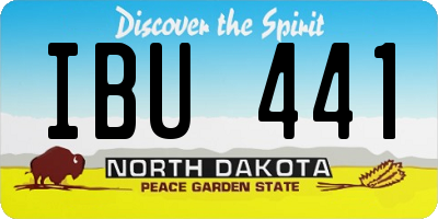 ND license plate IBU441