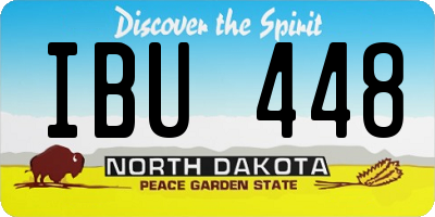 ND license plate IBU448