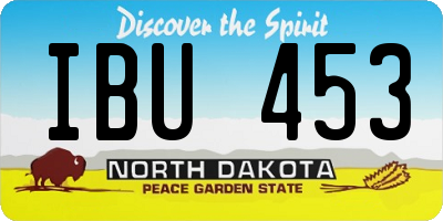 ND license plate IBU453