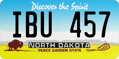 ND license plate IBU457