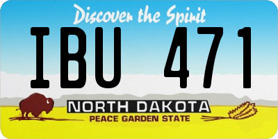 ND license plate IBU471