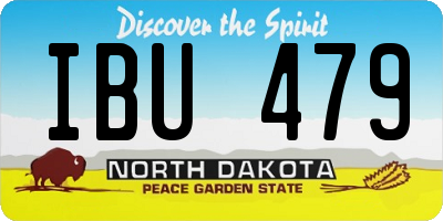 ND license plate IBU479