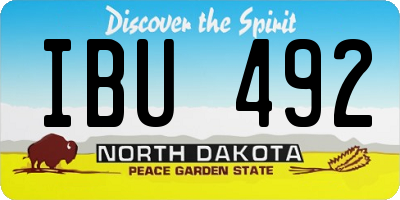 ND license plate IBU492