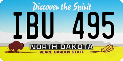 ND license plate IBU495