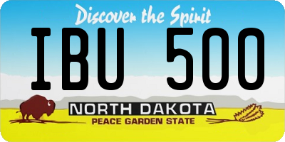 ND license plate IBU500