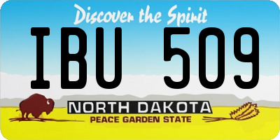 ND license plate IBU509