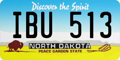 ND license plate IBU513