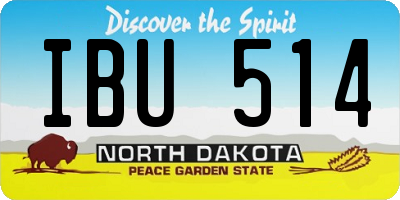 ND license plate IBU514