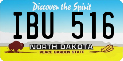 ND license plate IBU516