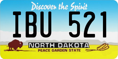 ND license plate IBU521