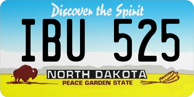 ND license plate IBU525